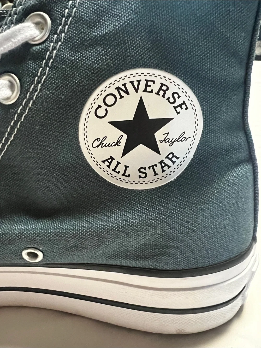 Converse High Top Sneakers - Dark Teal with White